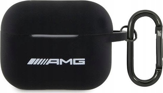 Picture of Mercedes AMG AMAP2RBK AIRPODS PRO 2 (2022/2023) COVER CZARNY/BLACK SILICONE WHITE LOGO