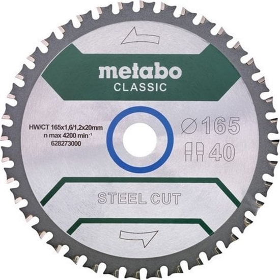 Picture of Metabo PIÅA TARCZOWA STEEL CUT CLASSIC 165*20MM Z40