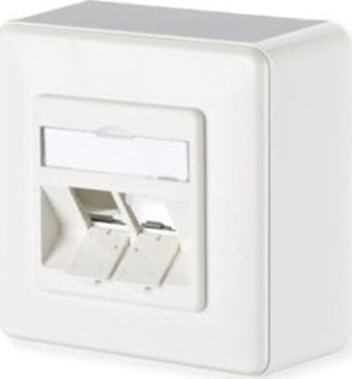 Изображение Metz Connect GmbH Modu METZ CONNECT Natynkowa puszka poczeniowa, 2 porty, niezmontowana, czysta biel