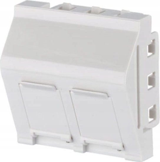 Picture of METZ CONNECT Puszka poczeniowa Keystone 45x45 mm, 2-portowa, niezmontowana, czysta biel RAL 9010