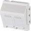 Picture of METZ CONNECT Puszka poczeniowa Keystone 45x45 mm, 2-portowa, niezmontowana, czysta biel RAL 9010