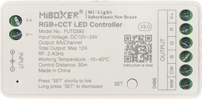 Picture of MiBoxer STEROWNIK OWIETLENIA LED FUT039S 2.4 GHz, RGBCCT (RGBWW) 12... 24V DC MiBOXER / Mi-Light