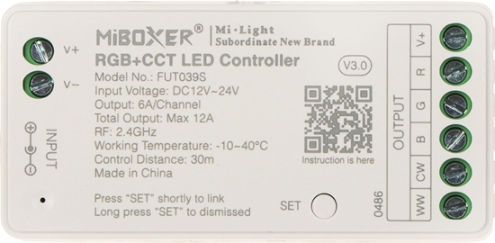 Picture of MiBoxer STEROWNIK OWIETLENIA LED FUT039S 2.4 GHz, RGBCCT (RGBWW) 12... 24V DC MiBOXER / Mi-Light