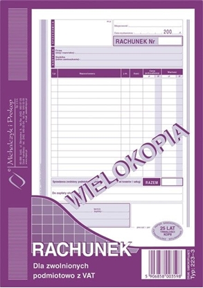 Picture of Michalczyk & Prokop Rachunek dla zwolnionych z VAT (pion) A5 80 (223-3)