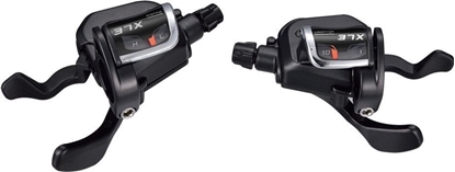 Attēls no Microshift Manetki MICROSHIFT XLE, Para, 10.rzdowe(3x10), Kompatybilne z Shimano, Xpress Trigger, Optyczny Wskanik Przeoe (NEW)