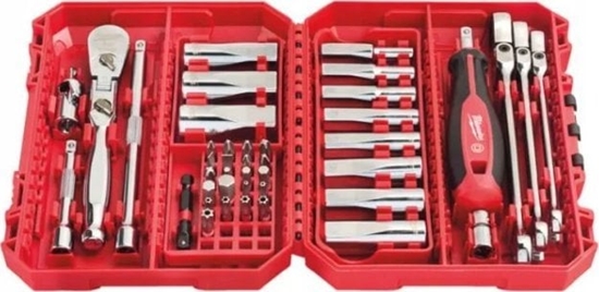 Изображение MILWAUKEE 1/4" SOCKET SET WITH RATCHET 42 pcs.