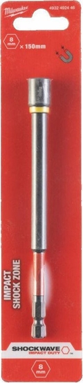Изображение Uzgriežņa galviņa Milwaukee Shockwave; 1/4''; 150 mm; 8 mm