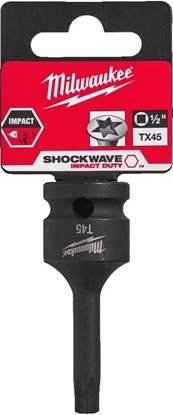 Изображение Uzgriežņu galviņa ar uzgali Milwaukee 4932478061; 1/2''; 67 mm; TX45