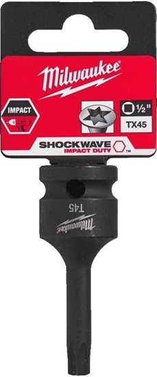 Изображение Uzgriežņu galviņa ar uzgali Milwaukee 4932478061; 1/2''; 67 mm; TX45