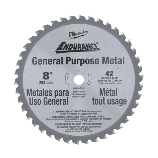 Picture of Griešanas disks metālam Milwaukee; 203x1,8x15,87 mm; Z42; 0°