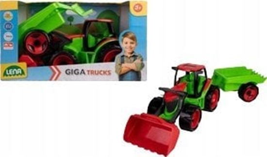 Изображение Minox Pojazd Traktor z yk i przyczep czerwono-zielony