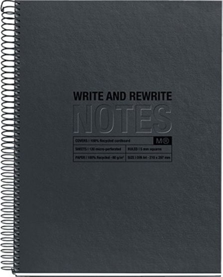 Picture of MIQUELRIUS Koozeszyt MIQUELRIUS Just Black Recycled, A4, 120 kart., 80g, czarny