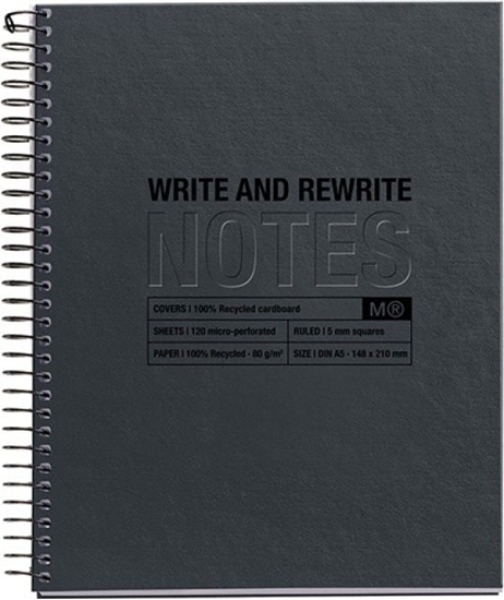 Picture of MIQUELRIUS Koozeszyt MIQUELRIUS Just Black Recycled, A5, 120 kart., 80g, czarny