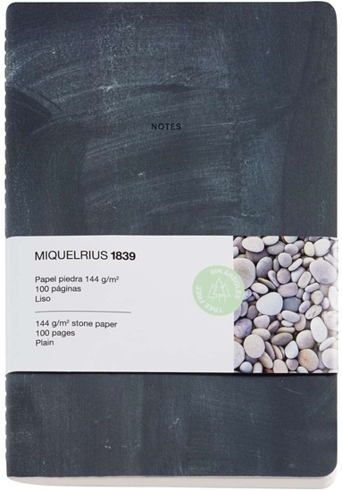 Picture of Miquelrius STONE PAPER Notizbuch A5 Blanco Black schwarz (Speditionsversand)