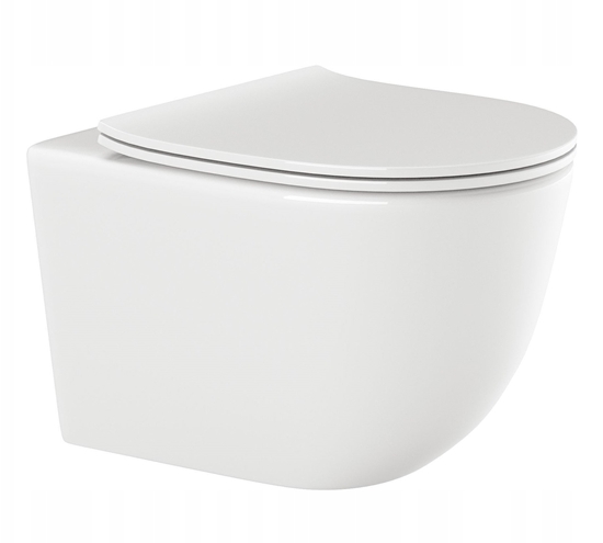 Picture of Miska WC bezkonierzowa TINOS biay z desk wolnoopadajc