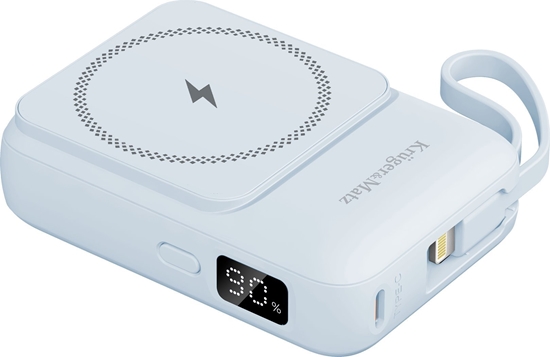 Picture of ML POWERBANK indukcyjny Kruger&Matz 10000 mAh Mag Safe z kablem niebieski