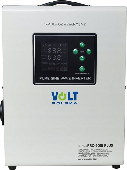 Изображение ML Przetwornica VOLT POLSKA SINUSPRO 900E PLUS 12V 600/900W LiFePO4, MENU
