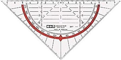 Picture of Möbius+Ruppert M+R Geodreieck 17cm glasklar rot hinterlegt 1 Stück