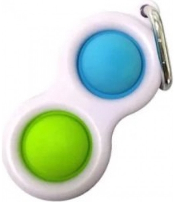 Attēls no Mocco Simple Dimple Push Pop Antistress Sensory Toy / Strawberry keychain / Blue-Green