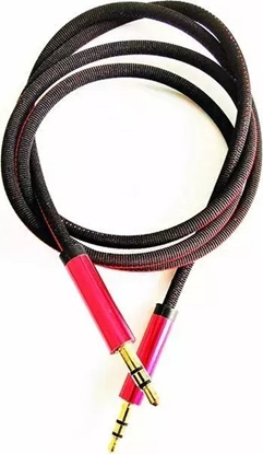 Изображение Mocco Textile Premium AUX Cable 3.5 mm -> 3.5 mm 1m Red