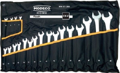 Picture of Modeco Komplet kluczy pasko-oczkowych 20szt. 6-32mm CR-V FLASH MN-51-280
