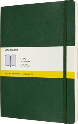 Attēls no Moleskine Notes 19x25 kratka myrtle zielony
