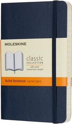 Изображение Moleskine Notes MOLESKINE P (9x14cm) w linie, mikka oprawa, sapphire blue, 192 strony, niebieski