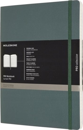 Picture of Moleskine Notes MOLESKINE Professional XL (19x25 cm), mikka oprawa, forest green, 192 strony, zielony