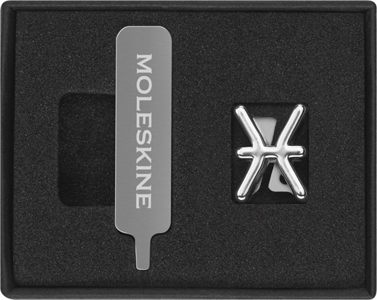 Изображение Moleskine Przypinka MOLESKINE, ryby, srebrna