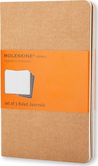 Изображение Moleskine Zestaw 3 zeszytów MOLESKINE Cahier Journals P (9x14cm), w linie, 64 strony, piaskowy