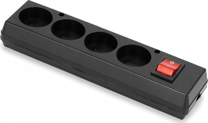 Attēls no Montis Gniazdo czterokrotne z wycznikiem rozbieralne 4x2 CZARNY MT086-C