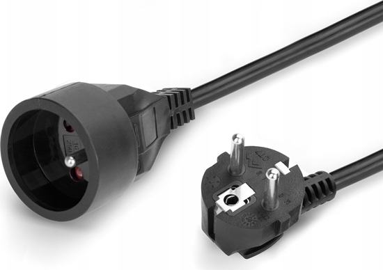 Picture of Montis Przeduacz sieciowy wtyk-gniazdo 2m czarny MT117B-2 MONTIS