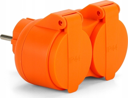 Attēls no Montis Rozganik podwójny 2x2P+Z, 16A, 250V ; IP44; pomaraczowy MT089