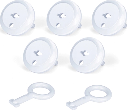 Attēls no Montis Zalepka gniazda uniwersalna w komplecie 5szt+kluczyk biay MONTIS MT066