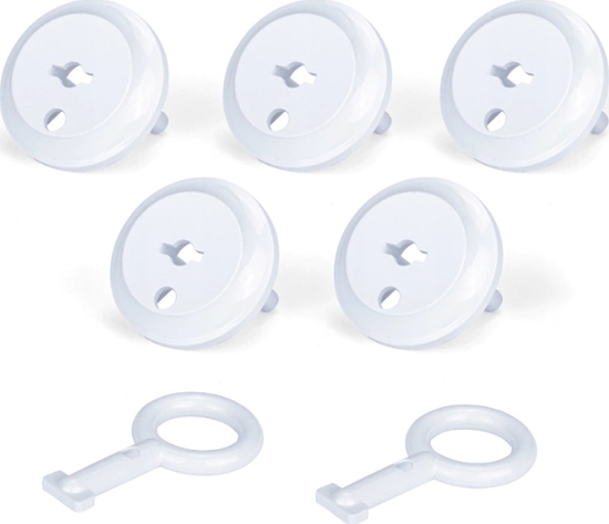 Picture of Montis Zalepka gniazda uniwersalna w komplecie 5szt+kluczyk biay MONTIS MT066