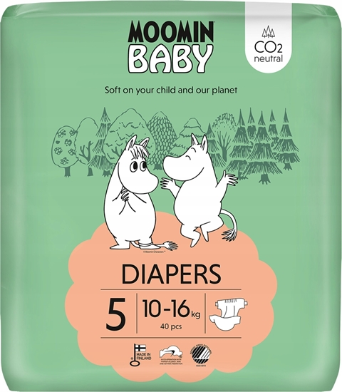 Изображение MOOMIN Baby, Pieluszki 5 MAXI (10-16 kg), 40 szt. EKO