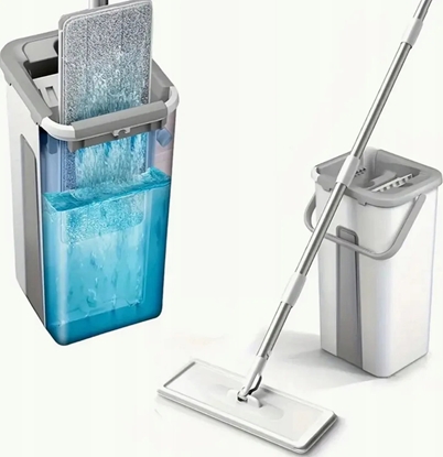 Picture of Mop Promis Mop Paski Obrotowy z Wyciskaczem i Wiadrem Dwukomorowym Ultramop Promis MS106N