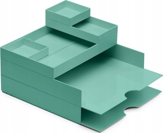 Изображение Moxom Zestaw pojemników MOXOM Modular Desk Set, 320x260x60mm, 6 szt., turkusowy