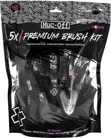 Picture of Muc-Off Muc-Off cleaning brushes 5x Premium Brush Kit (black, 5-piece set)