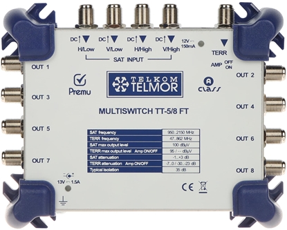 Picture of MULTISWITCH TT-5/8-FT-PREMU 5 WEJ / 8 WYJ TELMOR