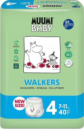 Изображение Muumi Baby, Pieluchomajtki ekologiczne 4 (7-11kg), 40 szt.
