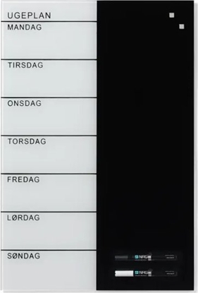 Attēls no NAGA Magnetisk NAGA glastavle ugeplanner 40x60 cm - dansk tekst