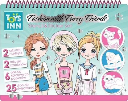 Изображение Naklejki Fashion Runway kolorowanka zwierzaki Stnux