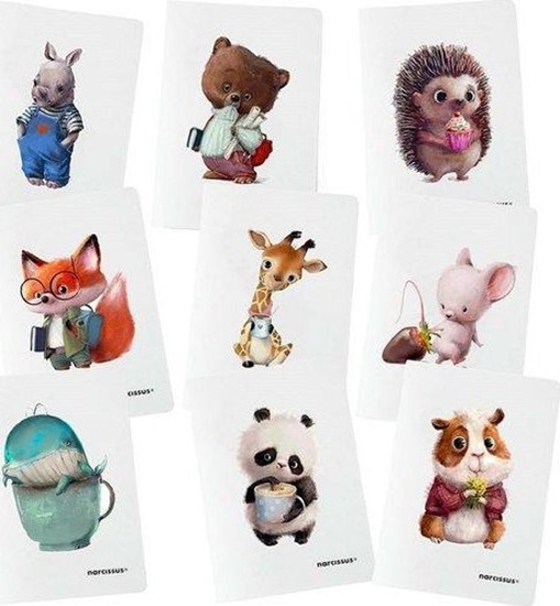 Изображение Narcissus Zeszyt A5/60K kratka PP Cute (9szt) NARCISSUS