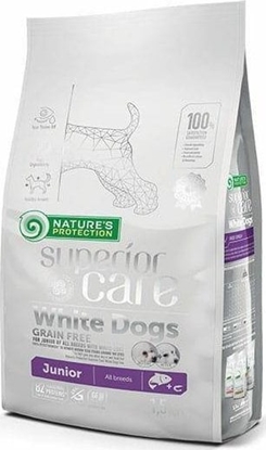 Picture of Natures Protection Nature's Protection Superior Care White Dogs Grain Free Salmon Junior All Breeds vis veisli balto kailio jaun uniuk maistas, 1.5 kg