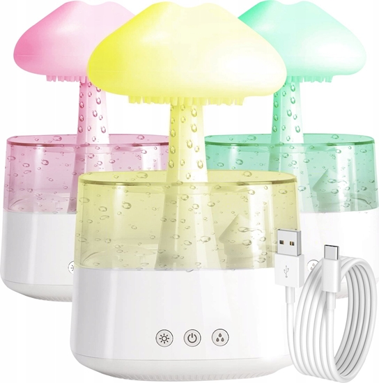 Picture of NAWIACZ POWIETRZA CHMURKA DESZCZ AROMATERAPIA LAMPKA NOCNA