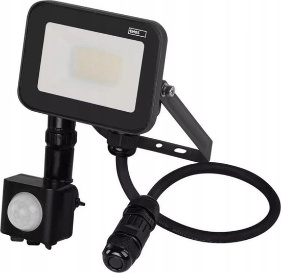 Изображение Nawietlacz Emos Nawietlacz LED Emos Profi/Ideo PIR ZS2712 10W 1100lm 4000K IP65 czujnik ruchu PIR czarny