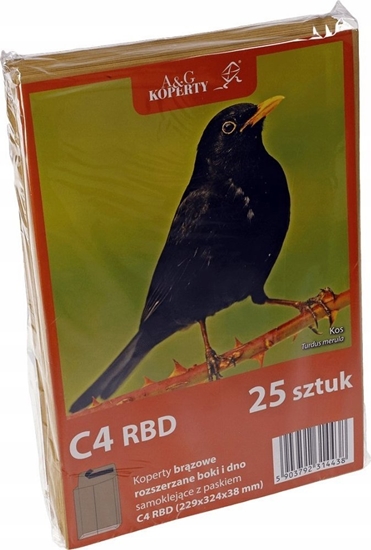 Picture of NC Koperty KOPERTY C4 HK (Z PASKIEM) RBD Z ROZSZERZANYMI BOKAMI I DNEM BRZOWA 25 SZT.