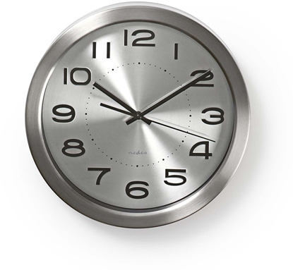 Picture of Nedis CLWA010MT30SR, Wall, Round, Silver, Stainless steel, Modern, AA