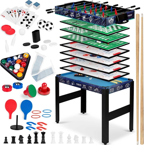 Picture of Neo-Sport Stó do gry multi 12w1, czarny 124x59x90 cm (NS-801)